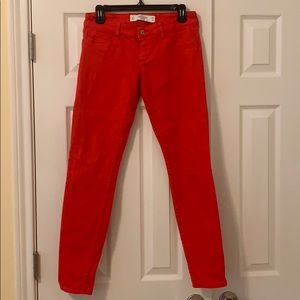 Abercrombie & Fitch Red Super Skinny Jeans